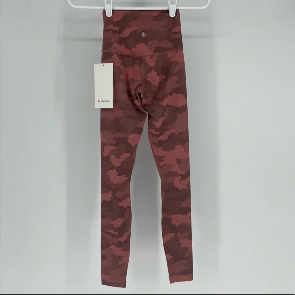 LULULEMON NWT ALIGN HIGH RISE PANT 28” LEGGINGS HERITAGE 365 CAMO BRIER ROSE 0 - Picture 4 of 6